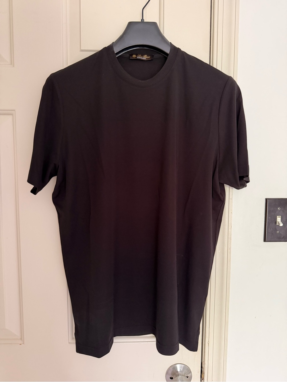 Loro Piana Black Short Sleeve Crew Neck Tee